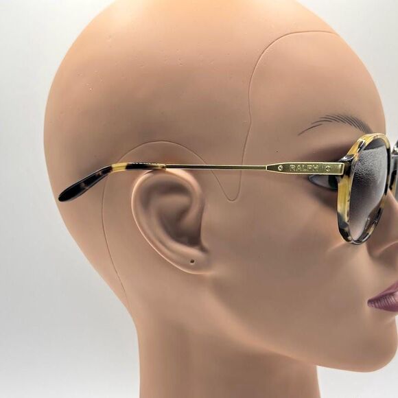 NEW Ladies Y2K Polo Ralph Lauren Round Sunglasses RA5134 Tortoise & Gold 52/19 main image 11
